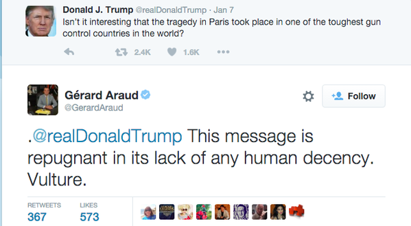 filmystic's tweet photo. ICYMI: Here's Gérard Araud (French Ambassador to the United States) being smarter than millions of #Trump fanatics. https://t.co/aAPUN6I8yO