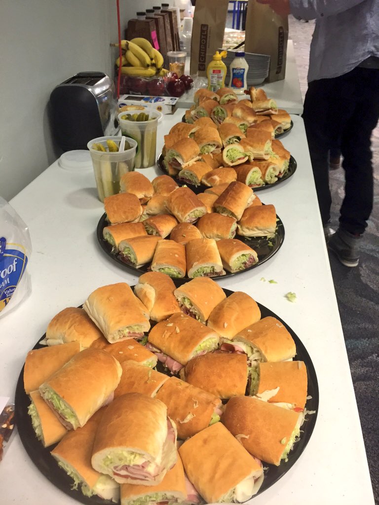 Thank you <a href="/jimmyjohns/">Jimmy John’s</a> for feeding all the hungry mouths <a href="/StartupWeekend/">Techstars Startup Weekend</a> in #yeahTHATGreenville