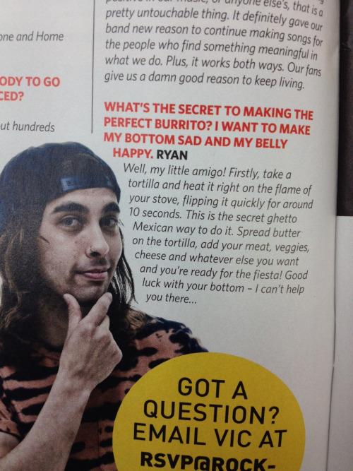 BryanStars's tweet photo. Vic gives life saving burrito advice https://t.co/FenAvs2stU