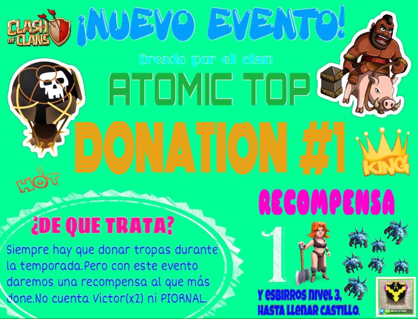 atomictopclan's tweet photo. Ua hemos creado el cartel del nuevo evento.

RT -> Si crees que esta currado y a quedado bien. https://t.co/yg8kNenkwU