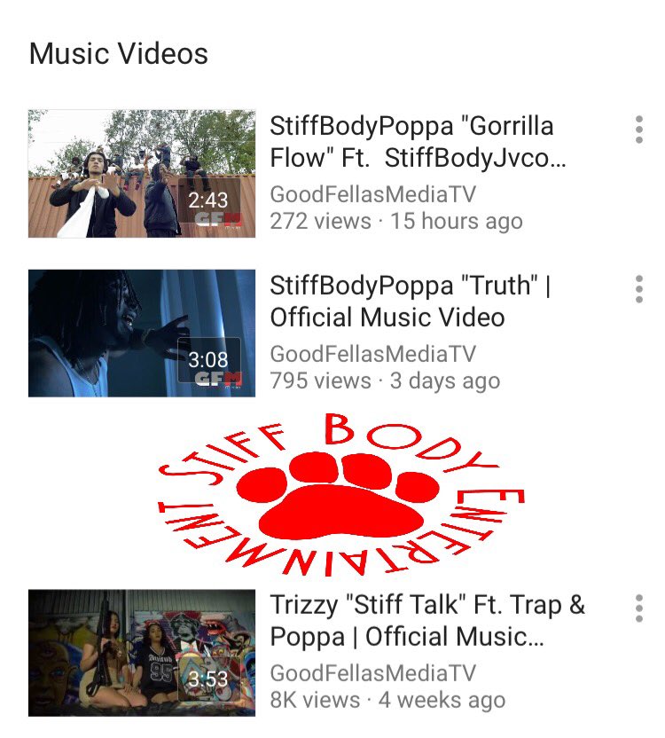 SBE_OFFICALPAGE's tweet photo. NEW MUSIC VIDEOS!! 🚀🔥💯 #StiffBodySounds #StiffBodyEnt #Youtube #SoundCloud https://t.co/fZ3clg2WdM