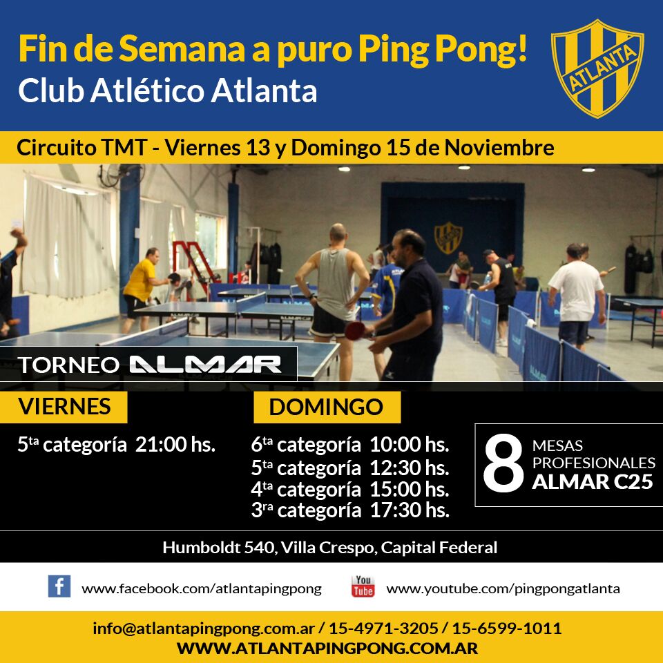 AtlantaPingPong's tweet photo. Domingo en Atlanta TE ESPERAMOS!!!!
#TenisDeMesa https://t.co/1413gXXiTg
