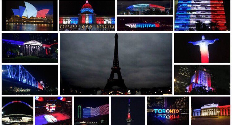 MaximeRiou's tweet photo. Une dernière image avant d'essayer de dormir ! Nous ne sommes pas seuls ! 🙏🏻 #PrayForParis #Unité https://t.co/WnI6XgPG9n