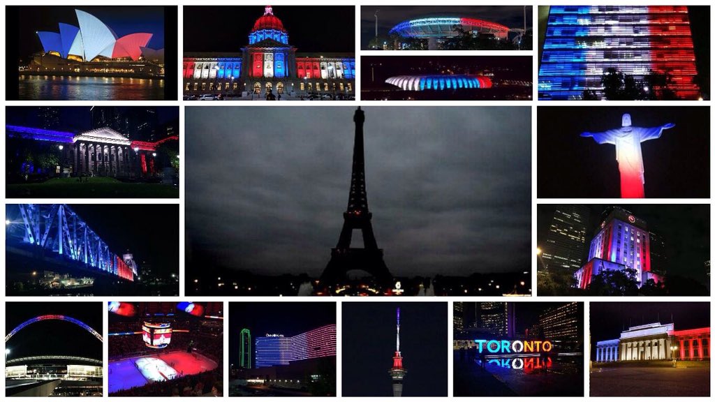 JungPhilMusic's tweet photo. This is how powerful the world is when we stand together as one! The enemy shall not prosper. #prayers4paris🇫🇷 https://t.co/oBk0X8wrGl