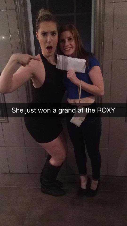 B101FMBARRIE's tweet photo. This lucky girl walked away with #RoxySaturdays grand prize! YOU TOO can #WinAGrand tonight @RoxyTheatre_! https://t.co/X4pgPdh2KW
