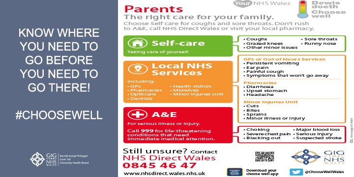 Is your child unwell? Find the right help and #choosewell @choosewellwales