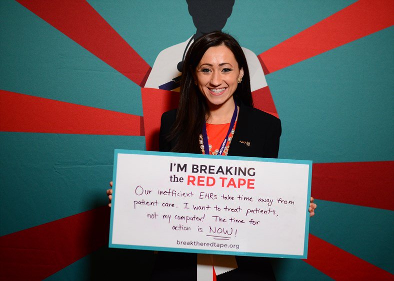I'm helping Break the Red Tape at #amamtg. Share this photo to help us #FixEHR