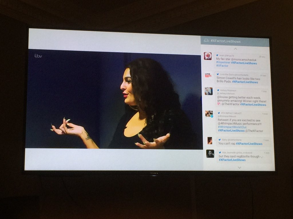 jukebox5's tweet image. Watching #XFactorLiveShows is so much more entertaining looking at everyone's #tweets