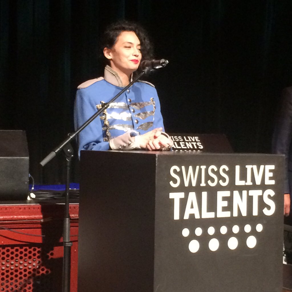 SwissLiveTalent's tweet photo. @Kadebostany sent an ambassador to pick up their Fondation SUISA award! #slt15 ##mx3buzz https://t.co/hCkJg3lOpZ