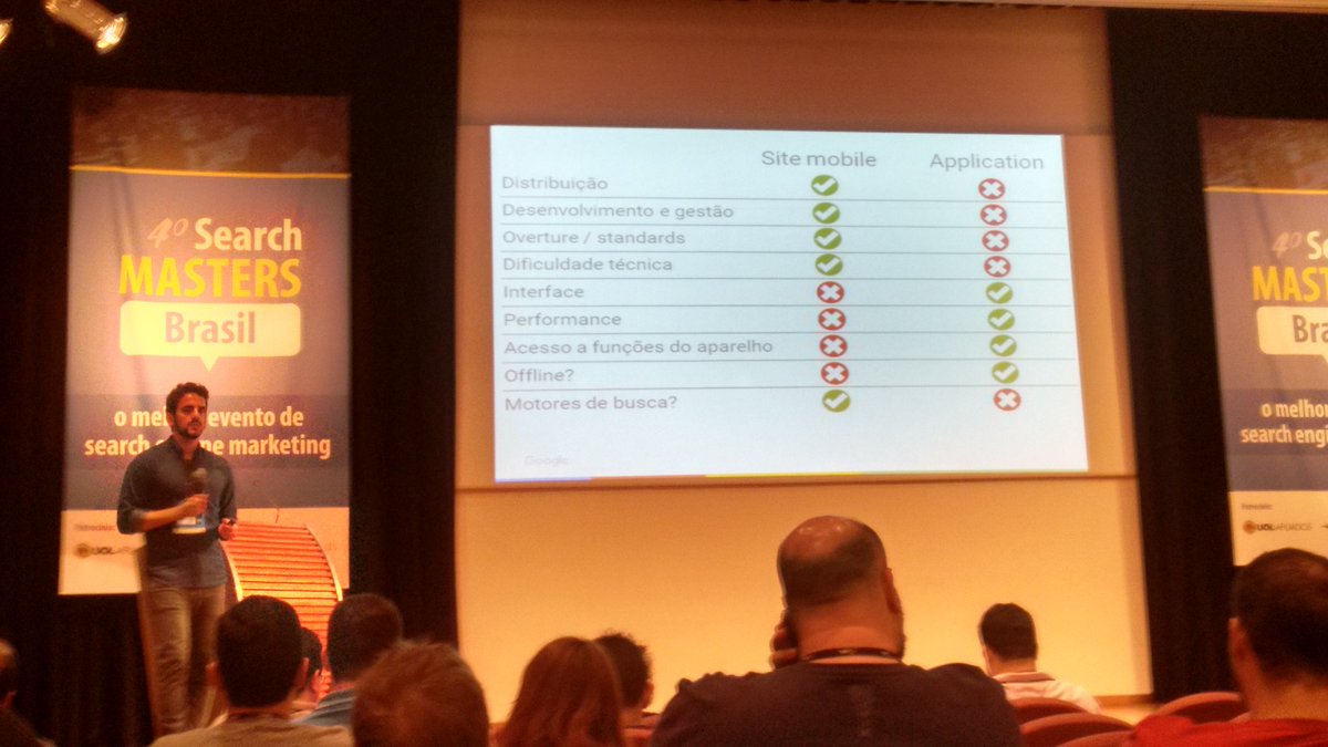 mateada_oficial's tweet photo. Site mobile ou app? @DiogoFBotelho, do Google, compara as duas soluções na perspectiva de SEO. #smasters #seo https://t.co/KaoK1ez6Gm