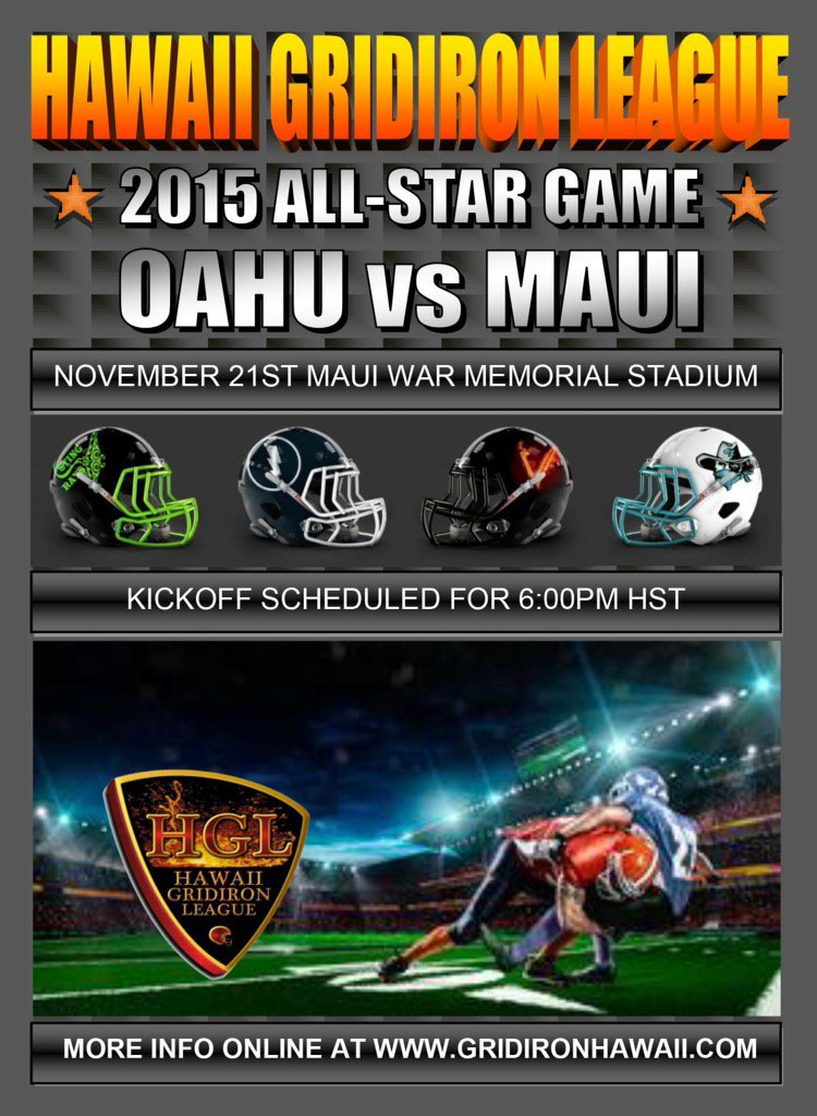 HawaiiGridiron's tweet photo. Be there! @WStingraysHGL @KStormHGL @HVolcanoesHGL @PCPaniolos @PAD_Hawaii #hgl2015 @ArenaFLChina #cafl2016 https://t.co/cOXyaitsCs
