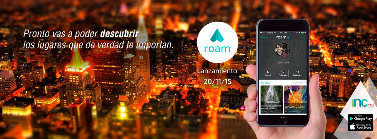 GetRoam's tweet photo. Se acerca el lanzamiento de Roam. Sólo 1 semana más y listos para @INCmty #getRoam https://t.co/WpWiAV2w0J