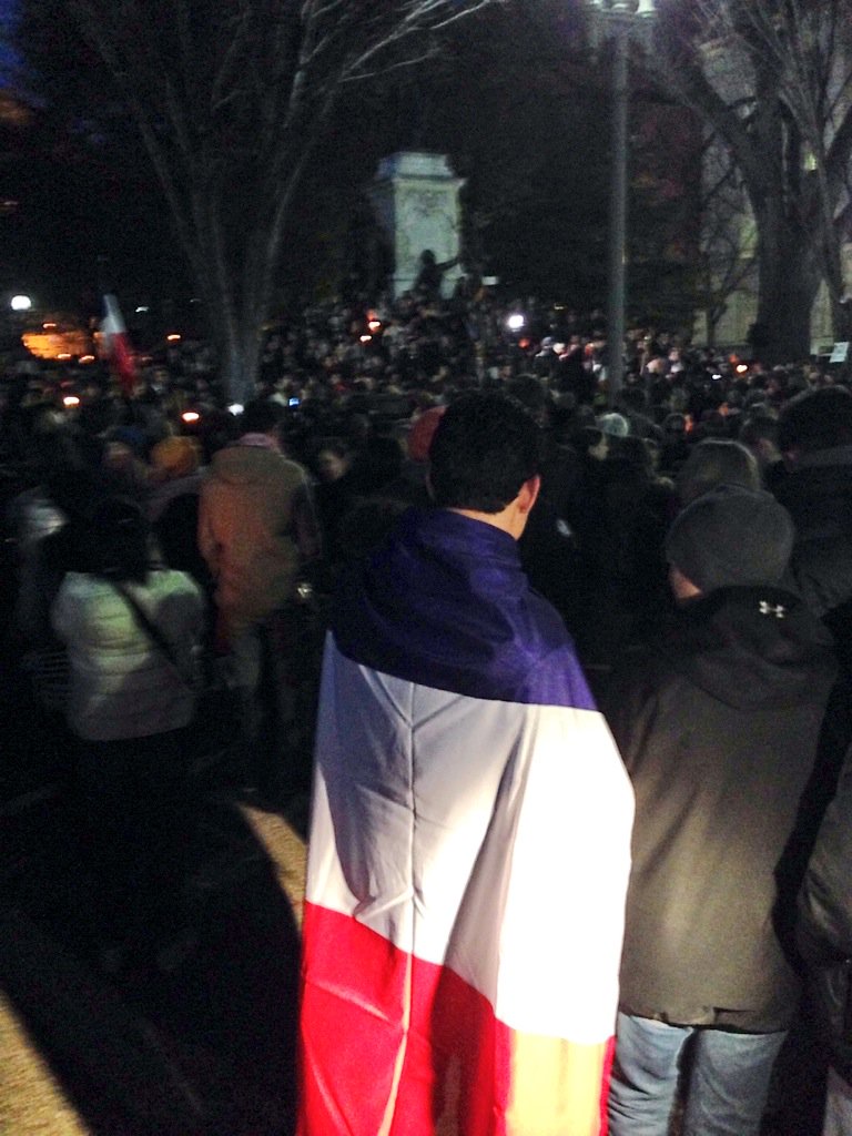 .<a href="/GerardAraud/">Gérard Araud</a> was joined by <a href="/WhiteHouse/">The White House</a> Chief of Staff Denis McDonough in Lafayette Square. #JeSuisParis #Paris