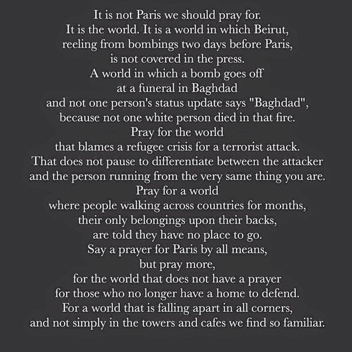 YourAnonNews's tweet photo. It is not #Paris we should pray for. https://t.co/VHVCdaTIJG