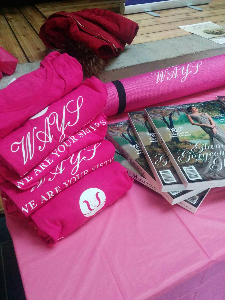 WIISCanada's tweet image. DAY 5 Canada!! Preps underway for today's We Are Your Sisters Yogathon in Ottawa!  #16DaysCda @WAYS101