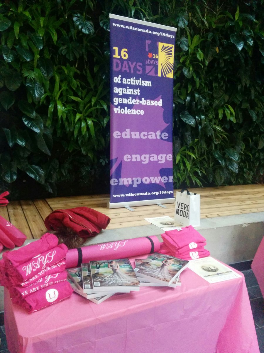 WIISCanada's tweet image. DAY 5 Canada!! Preps underway for today's We Are Your Sisters Yogathon in Ottawa!  #16DaysCda @WAYS101