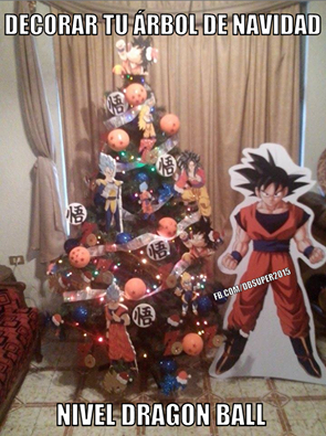 DBSuper2015's tweet photo. ¡Decoren el arbolito de navidad así en "Nivel Dios"! 😍👈❤️🌲👌👍 #DragonBallNavidad https://t.co/INFfLksevM