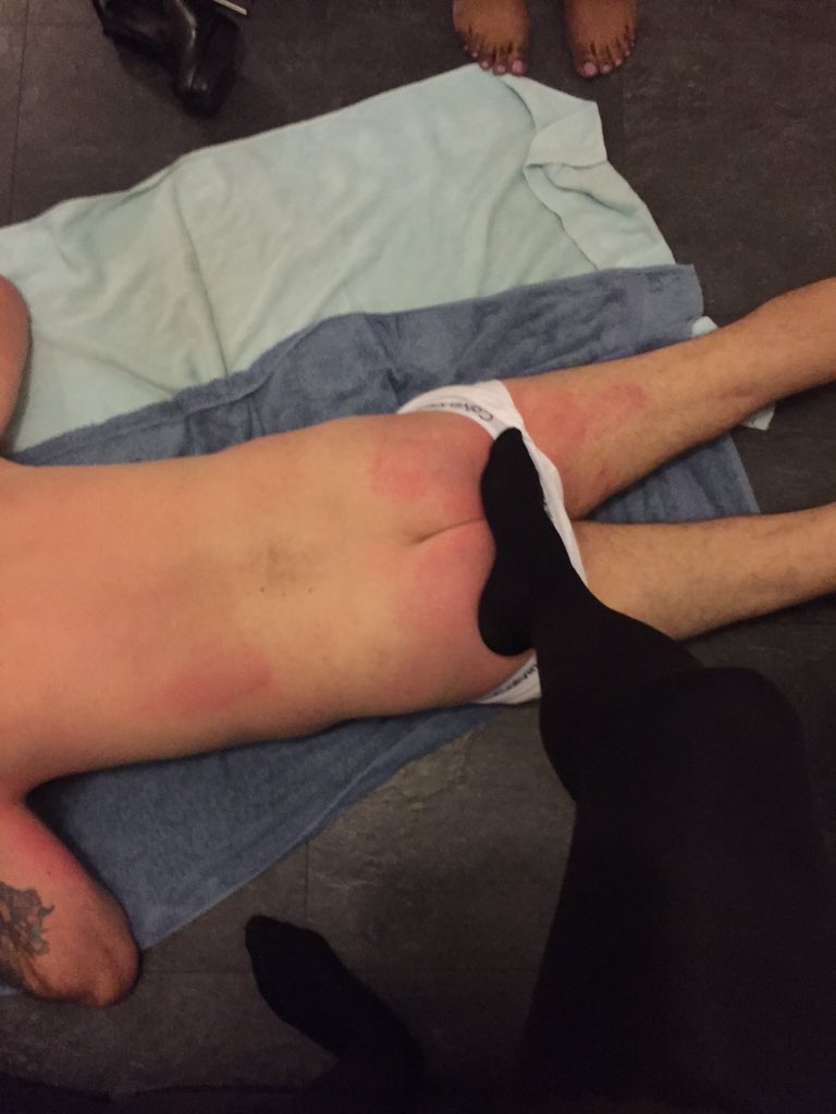 DTLadies1's tweet photo. He said his arse is burning we don't think it was red enough #tripledoms #misstrious #slave #ebony #spanking #paypig https://t.co/HzI9svRvZg