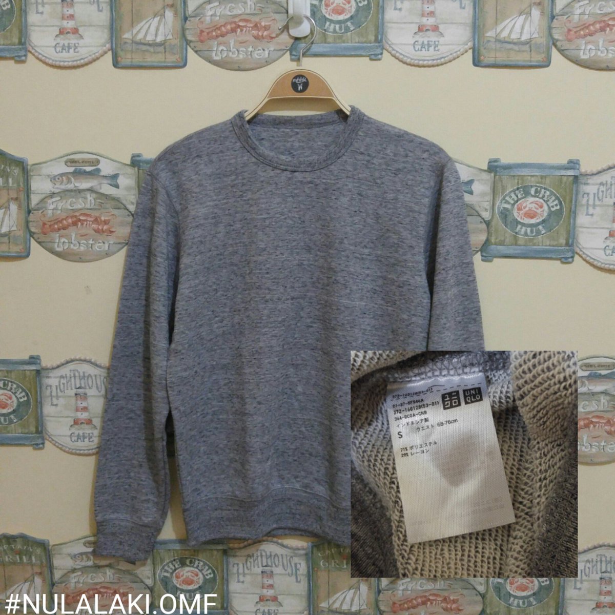 nulalaki's tweet photo. UNIQLO SWEATERSHIRT DARK GREY

Price only: IDR 110.000

Contact 
IG :@nulalaki.omf
Line : nulalaki
Bbm : 238D9B3B https://t.co/L1dwyPwLWx