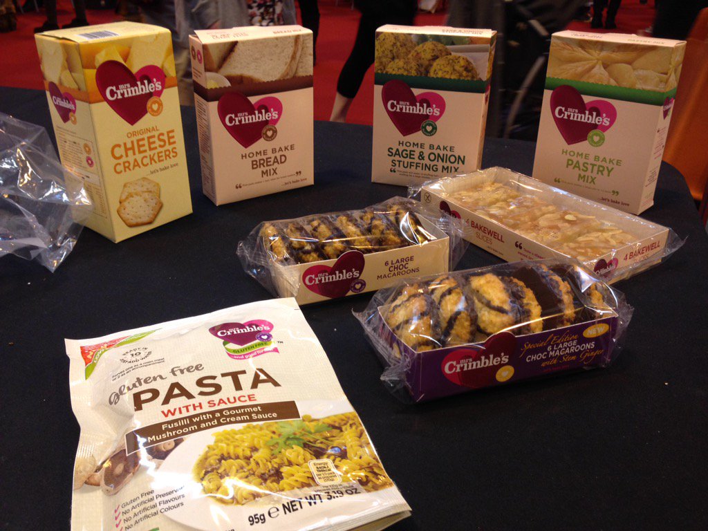 thedemochef's tweet photo. Found the fab @mrscrimbles @BBCGoodFoodShow #coeliac friendly foods' Fantastic range! https://t.co/DX6wAoVudF
