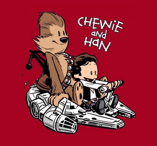 DenVan's tweet photo. So many levels of intellectual property violation. So delightful. #starwars #CalvinandHobbes https://t.co/AfSPDBBH0l