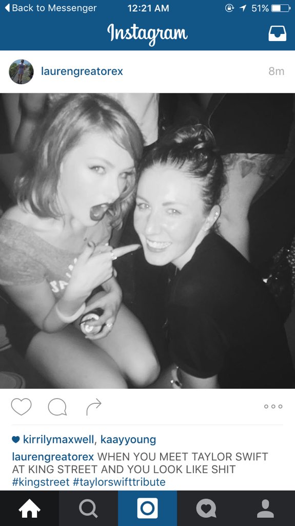karlyjohns's tweet photo. @taylorswift13 we met your doppelgänger tonight in Newcastle Aus https://t.co/UEf4q1Uwry