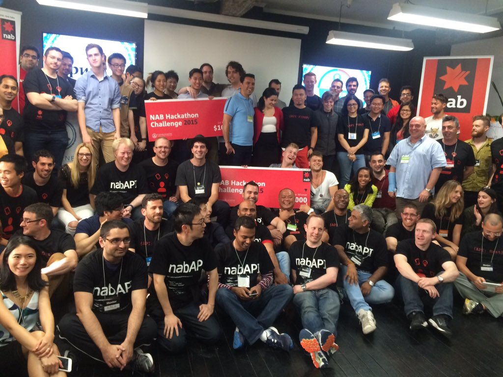 ElijahThai's tweet photo. That's a successful wrap for #nabhack @NAB awesome event @Murray @Fishburners @paul_bennetts @MsGenGeorge https://t.co/uMtV8JL89K