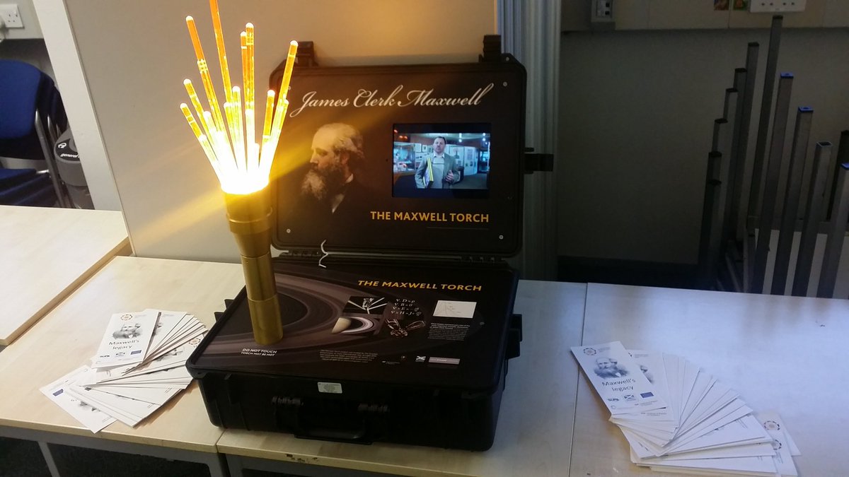 spacetimewaster's tweet photo. Took the #MaxwellTorch #IYL2015 to the Einstein Legacy meeting #EL15 yesterday at @QMUL https://t.co/pX8ZRCbrNW
