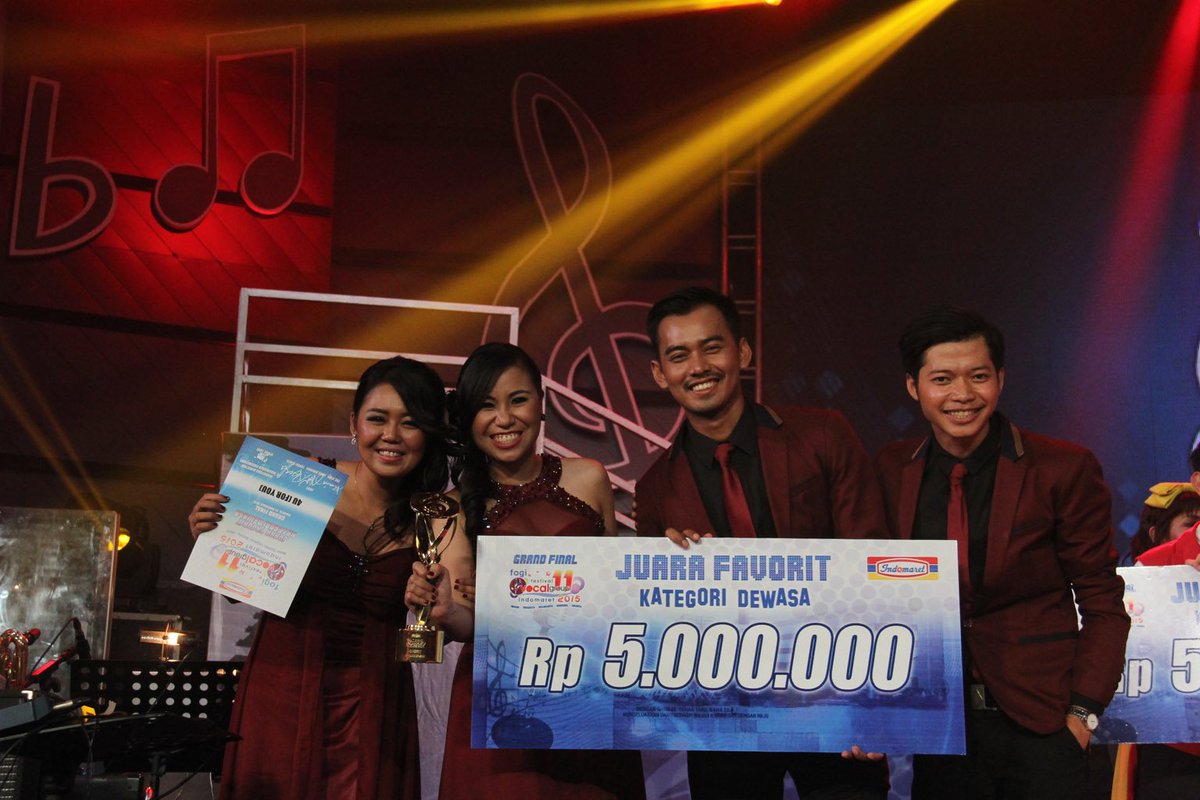 SELAMAT UNTUK JUARA FAVORIT FOGI11 2015.
KATEGORI DEWASA - 4 U ( JOGJAKARTA ) CC @IndosiarID