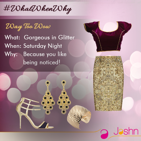 JashnOnline's tweet photo. #WhatWhenWhy This exciting look will definitely get you second glances at your Saturday night party! #WayTooWow https://t.co/Cou8LVmROg