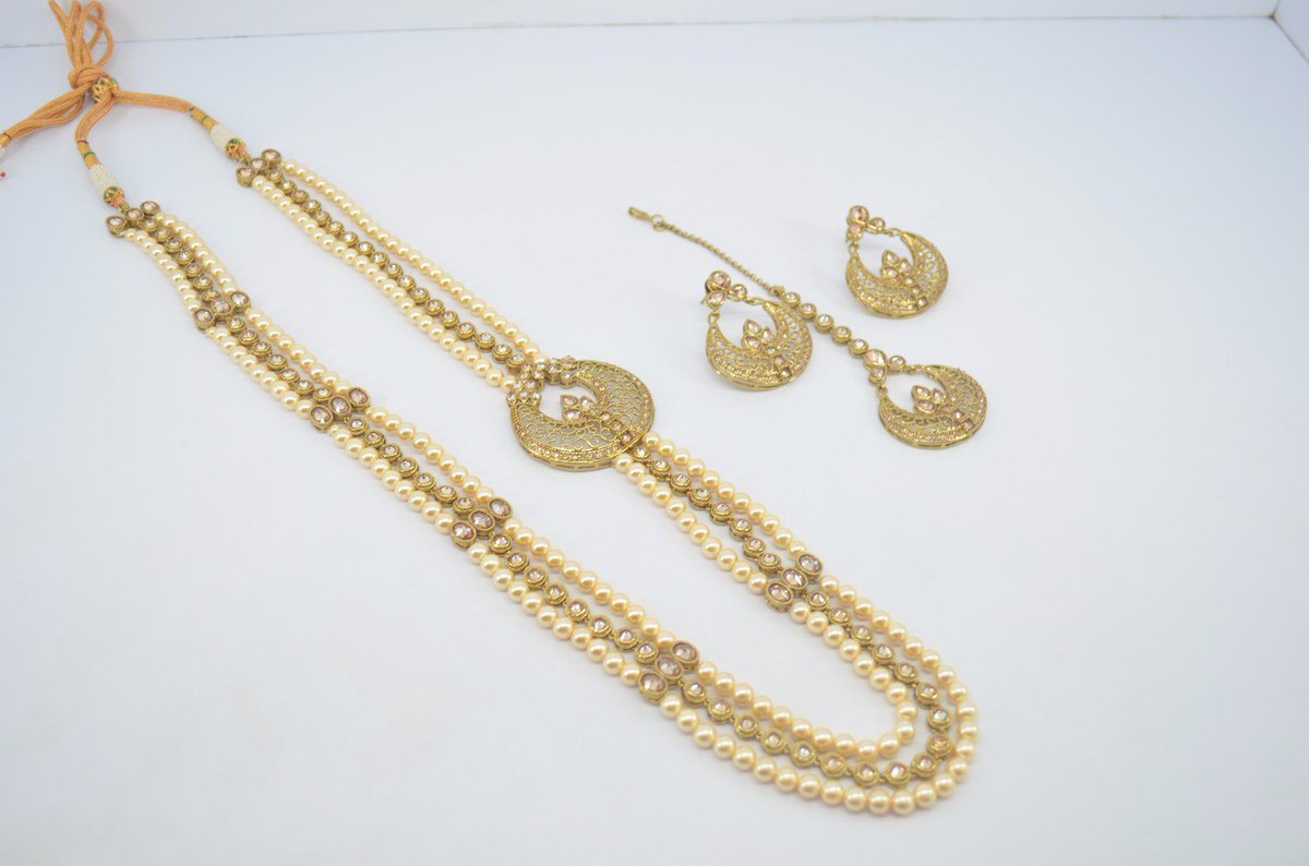 creations_gg's tweet photo. #jewelry #ranihar #bride #longnecklaceset #gold #sparkle #regal https://t.co/GBN1ywWF8A