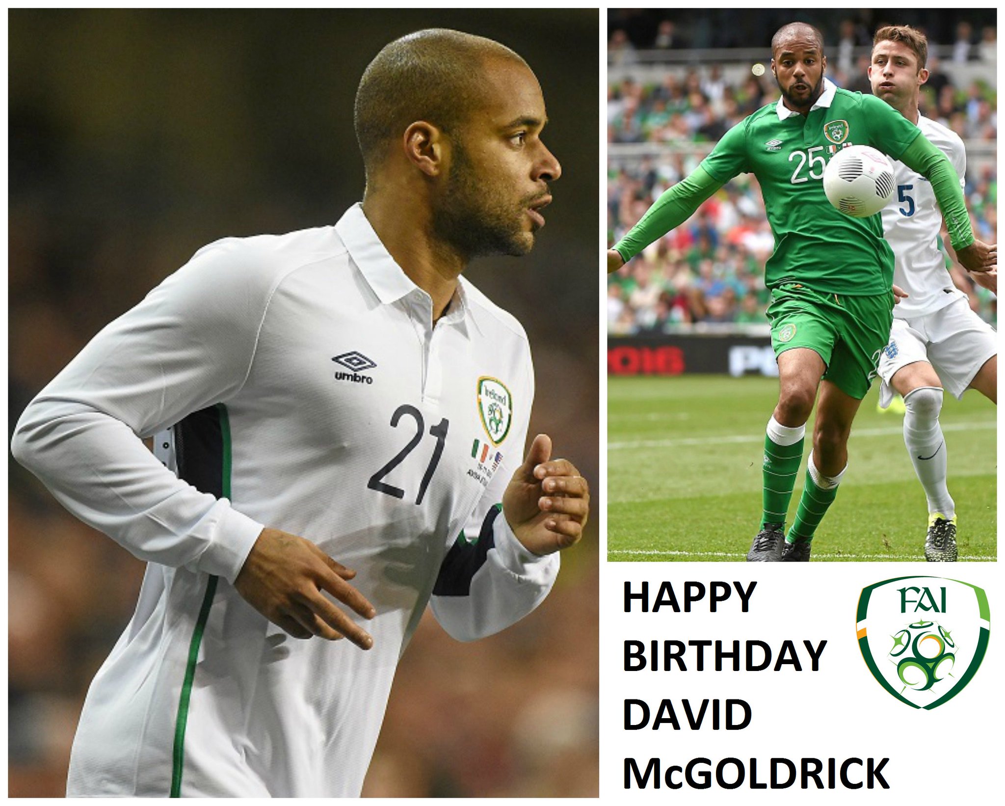 Happy Birthday to Ireland and striker David McGoldrick! 