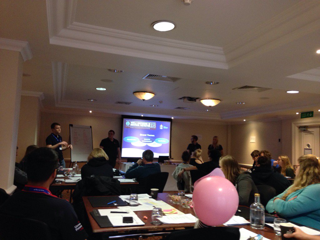 CPHarper's tweet photo. @RLSSUK Youth Ambassadors feeding back on #wcdp2015 How to address the global drowning burden https://t.co/dseNwPVDW2