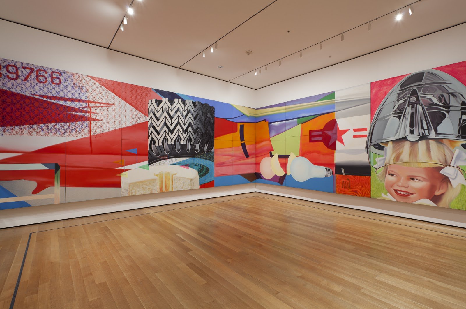 James Rosenquist\s 86-foot long \"F-111\" reflects on war culture and consumer society. Happy Birthday, James! 