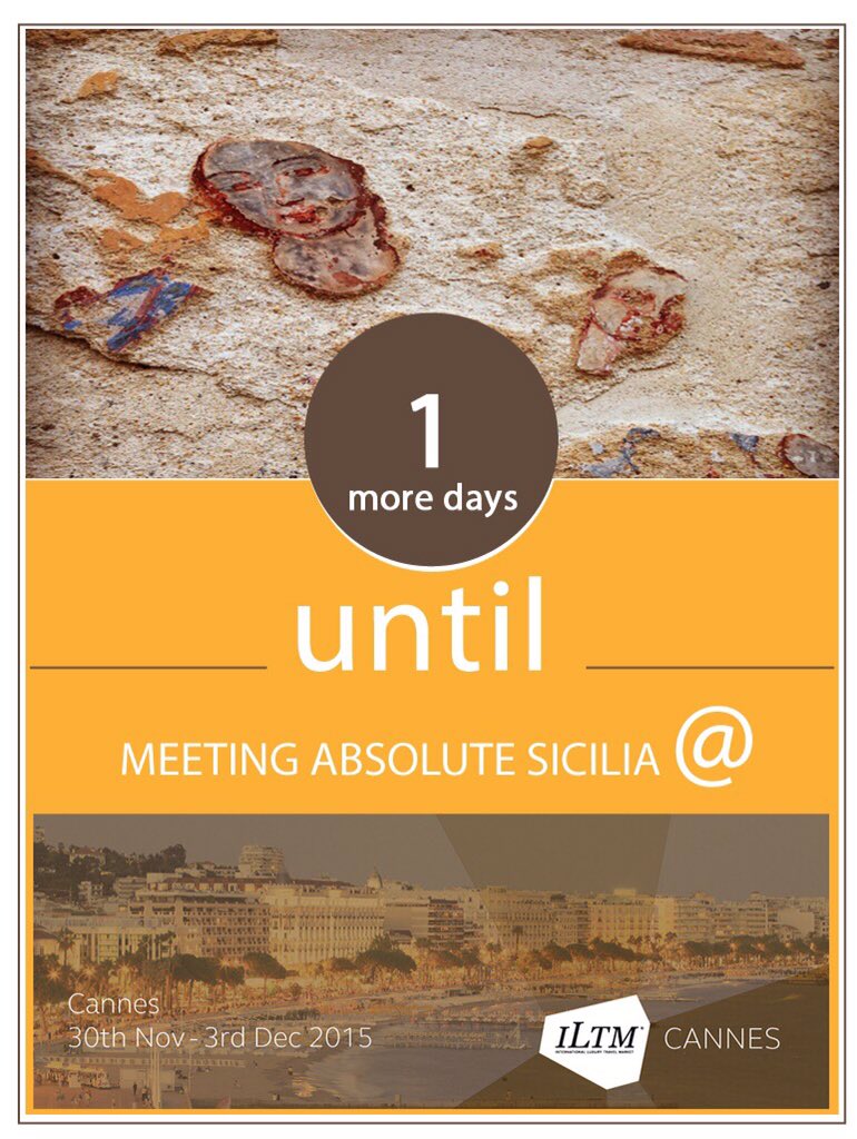 AbsoluteSicilia's tweet photo. 1 day to #Iltm in Cannes. Come and meet us to discover the best #sicily has to offer for #luxurytravel (stand E240) https://t.co/nNAkt18yzh