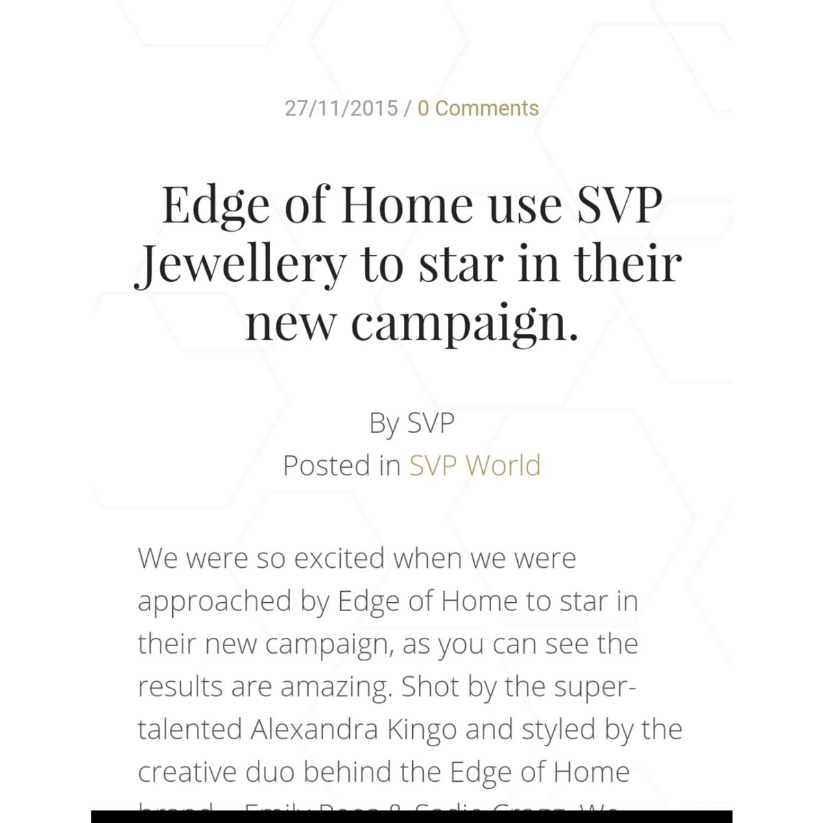 Thanks to the amazing @svpjewellery for interviewing us 💙💍 Take a look here: svpjewellery.com/2015/11/edge-o…
