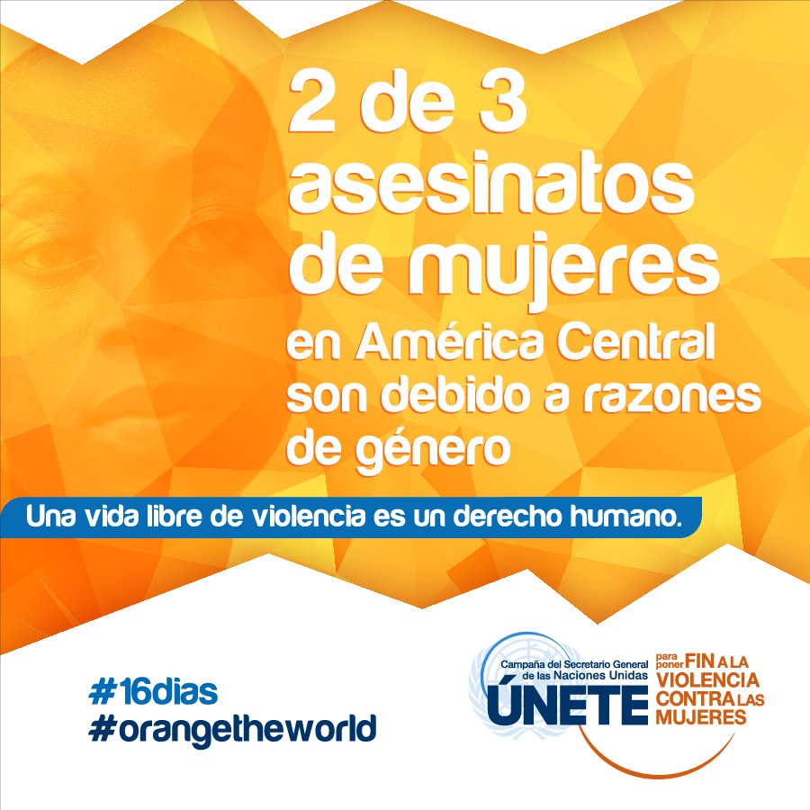 La #violenciadegenero no se confina a una cultura, país, ni a grupos en particular #16dias #orangetheworld
