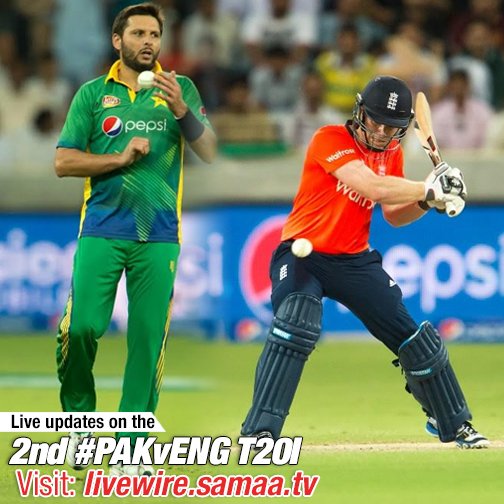 SAMAATV's tweet photo. For live updates on the 2nd #PAKvENG #T20I, visit #SamaaLive on https://t.co/uAtOpKBS7t https://t.co/1YHTrfKFMn
