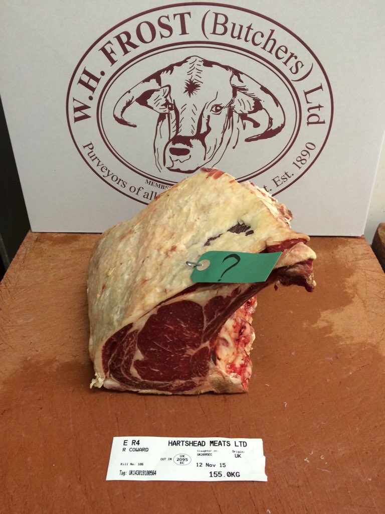 frostybutcher's tweet photo. 1 hour 15 mins to go. 

Who want to win this beautiful rib of beef??? 

RT &amp; FOLLOW TO WIN. https://t.co/Y1Vvx2uUE7