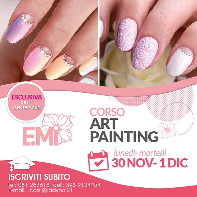 LadyNail_it's tweet photo. Ultimi giorni per iscriversi al corso Art Painting di #Emischool. Qui le info: https://t.co/ZjaLY0ximQ
#nailart https://t.co/BHuz6bcPds