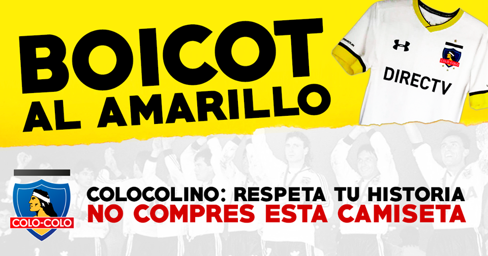 WanderersFut's tweet photo. Boicot a la nueva camiseta de @ColoColo https://t.co/XWAK8zydxg… [@CSDColoColo @colocolodetodos}  https://t.co/pzk2L0KkSv #NoAlAmarillo