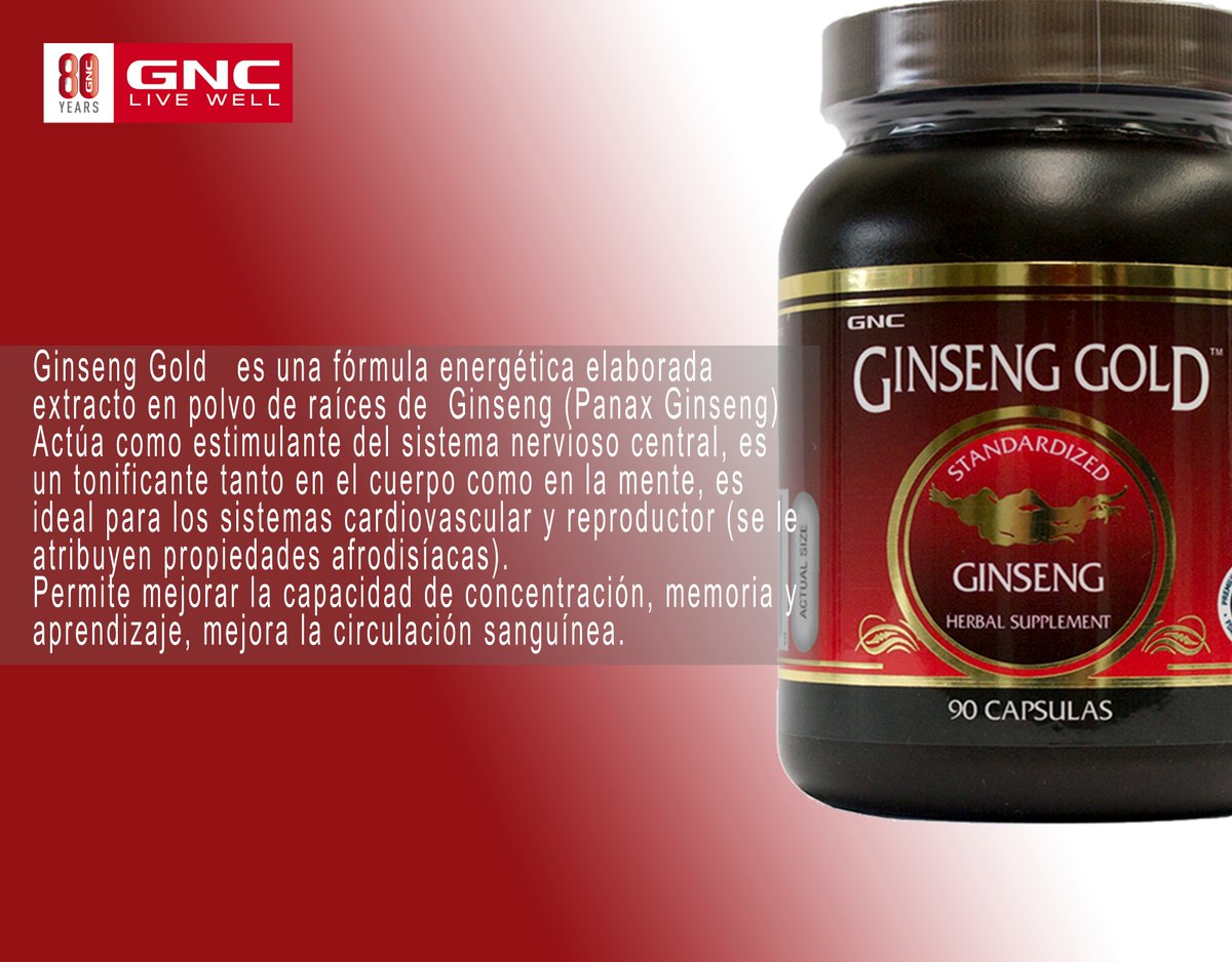 ColombiaGNC's tweet photo. Conoces el Ginseng Gold de #GNC ,si aun no lo conoces, pregunta por el y sus beneficios. https://t.co/ZNpQPDjCeR