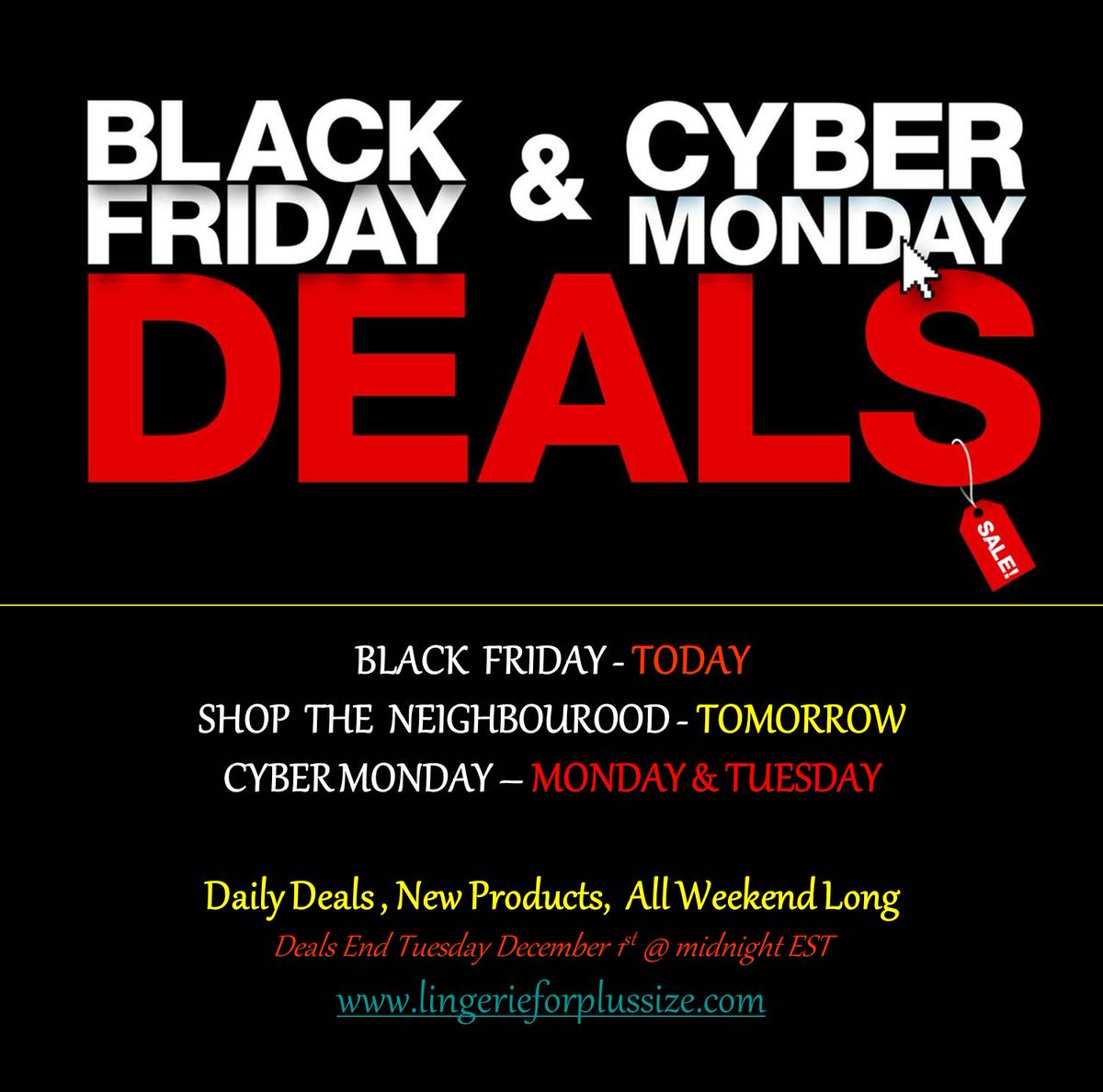 FranBlass's tweet photo. It's ON!!  All Weekend Long!  Get Deals Now!
https://t.co/DmDUUN9pQQ
#BlackFriday #Cybermonday #ShopTheNeighbourhood https://t.co/tyjfKAAWfH