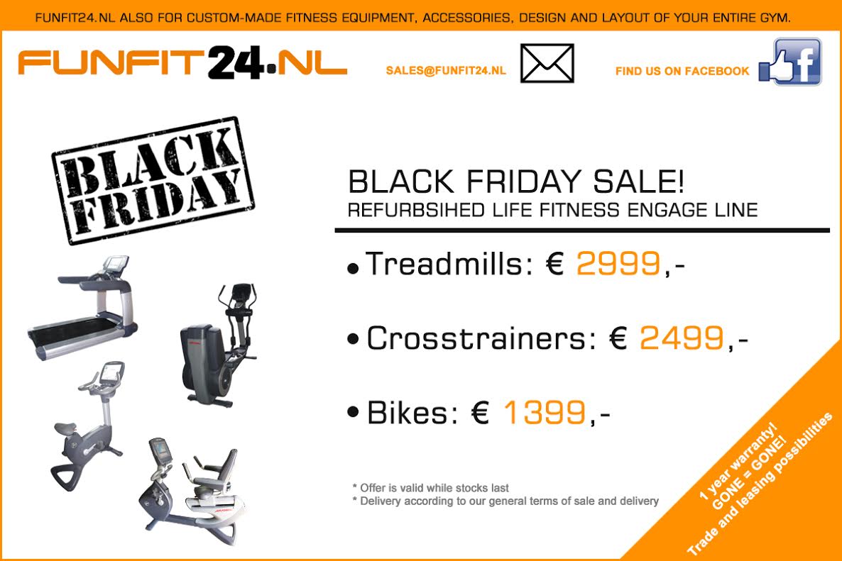 FunFit24NL's tweet image. #BlackFriday #Italia La #Festa degli #Sconti #Americana #Sconto #LifeFitness Engage #Treadmill #CrossTrainer #Bike