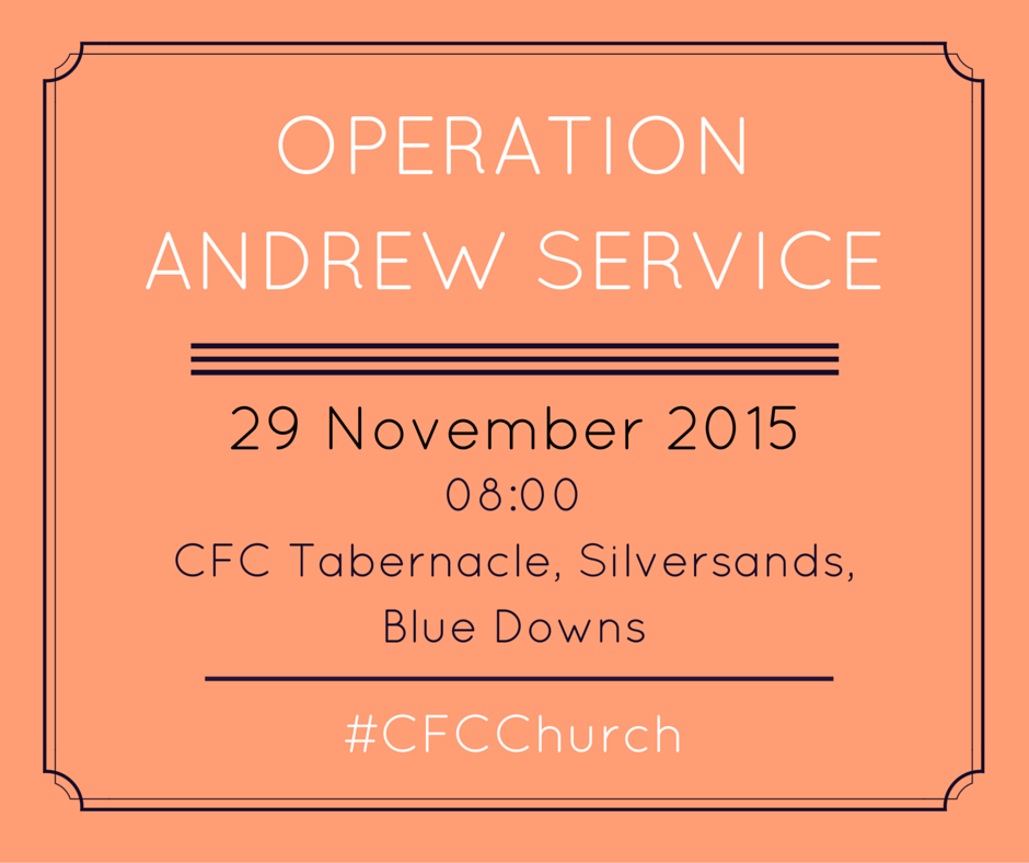 CommFaithChurch's tweet photo. Sunday, 29 November 2015 at 8am: Join us at #CFCChurch for our Operation Andrew &amp; Communion Service. https://t.co/lbESbUrcFp