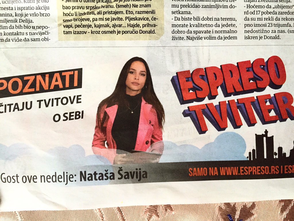 NalkeNale's tweet photo. Watch #espresotviter #danasnji #kurir #natasasavija โ๏ธ https://t.co/3HHHfhIVTY