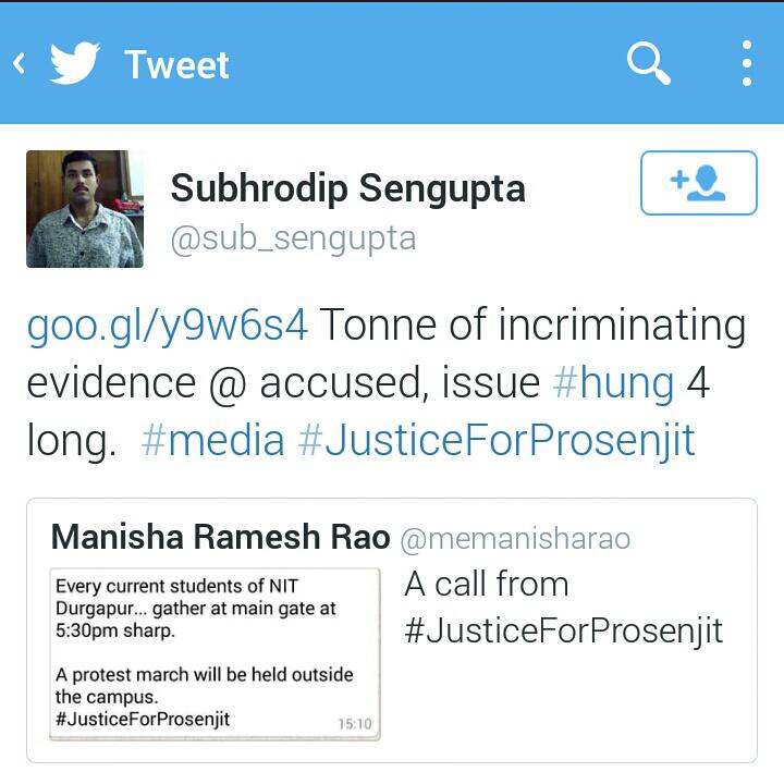 memanisharao's tweet photo. #JusticeForProsenjit 
@RashtrapatiBhvn Sir Look into the matter https://t.co/lnTh05JWpP