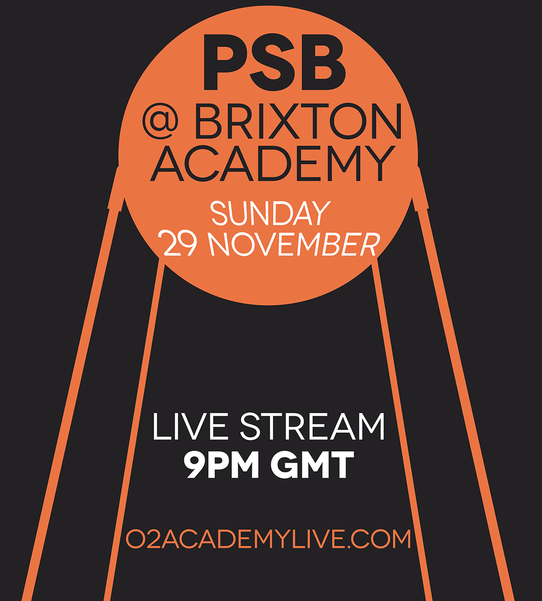 itbagency's tweet photo. This Sunday @PSB_HQ will play a sold out @O2Brixton! Tune in to the live stream from 9pm at https://t.co/IMtWSNyvSx https://t.co/F01nXNFJv7