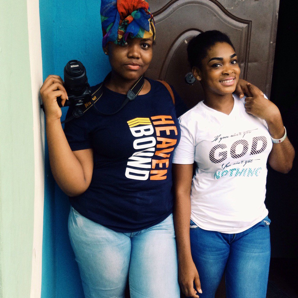 testament_tees's tweet photo. Old meets new! Testament supporter Becky in one of our first shirts &amp; CEO @MissToseen in one of our newest tees! https://t.co/t3R3nM4mfu