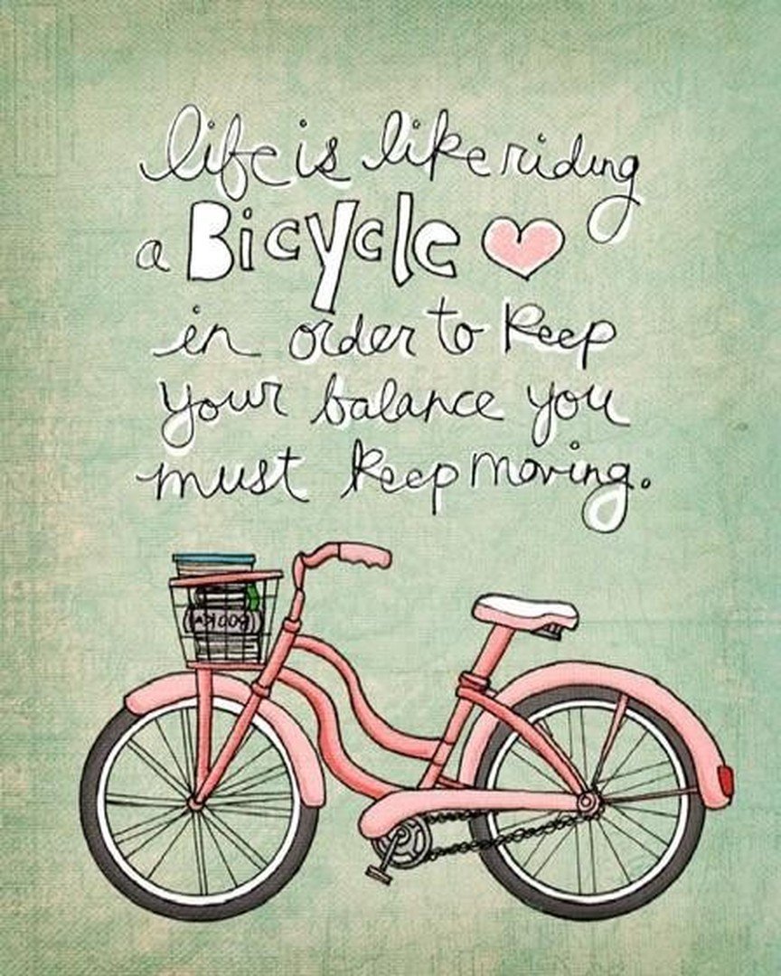 psychicsisters's tweet photo. #Friday #JayneWallace #quote #life is like #riding a #bicycle in order to keep your #balance you must #keepmoving https://t.co/Y3ktCg0yPv